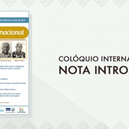 Colóquio Internacional 2019 - Nota Introdutória